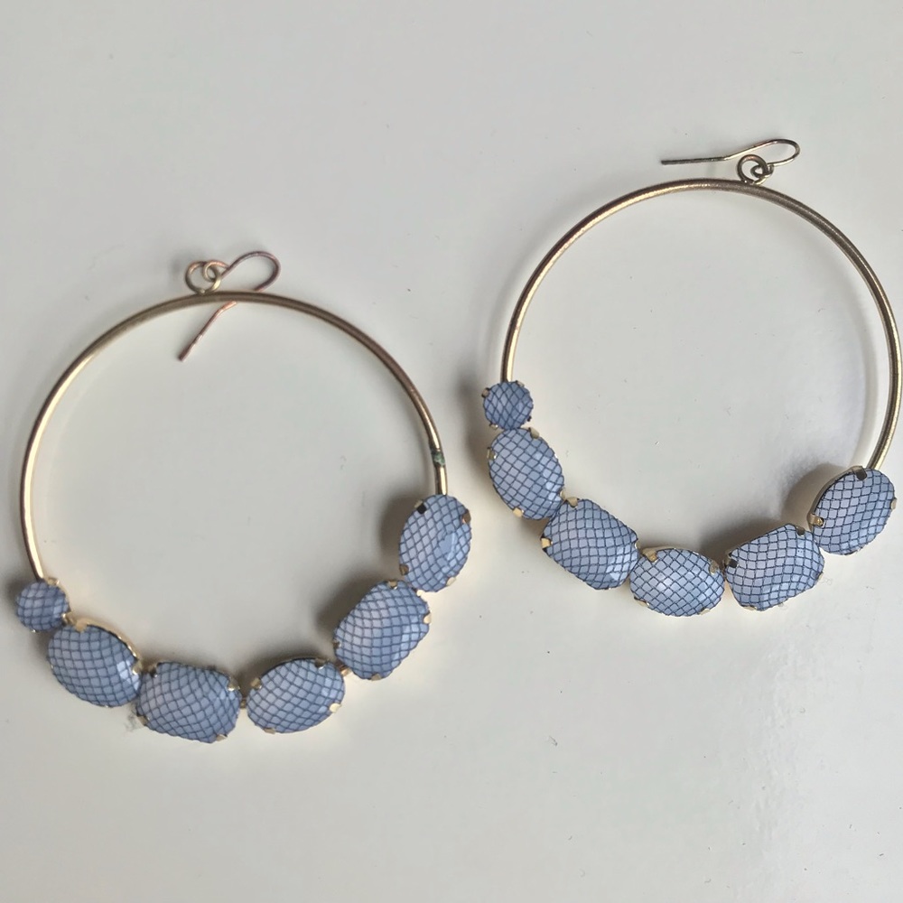 Embellished Gold Hoop Earrings